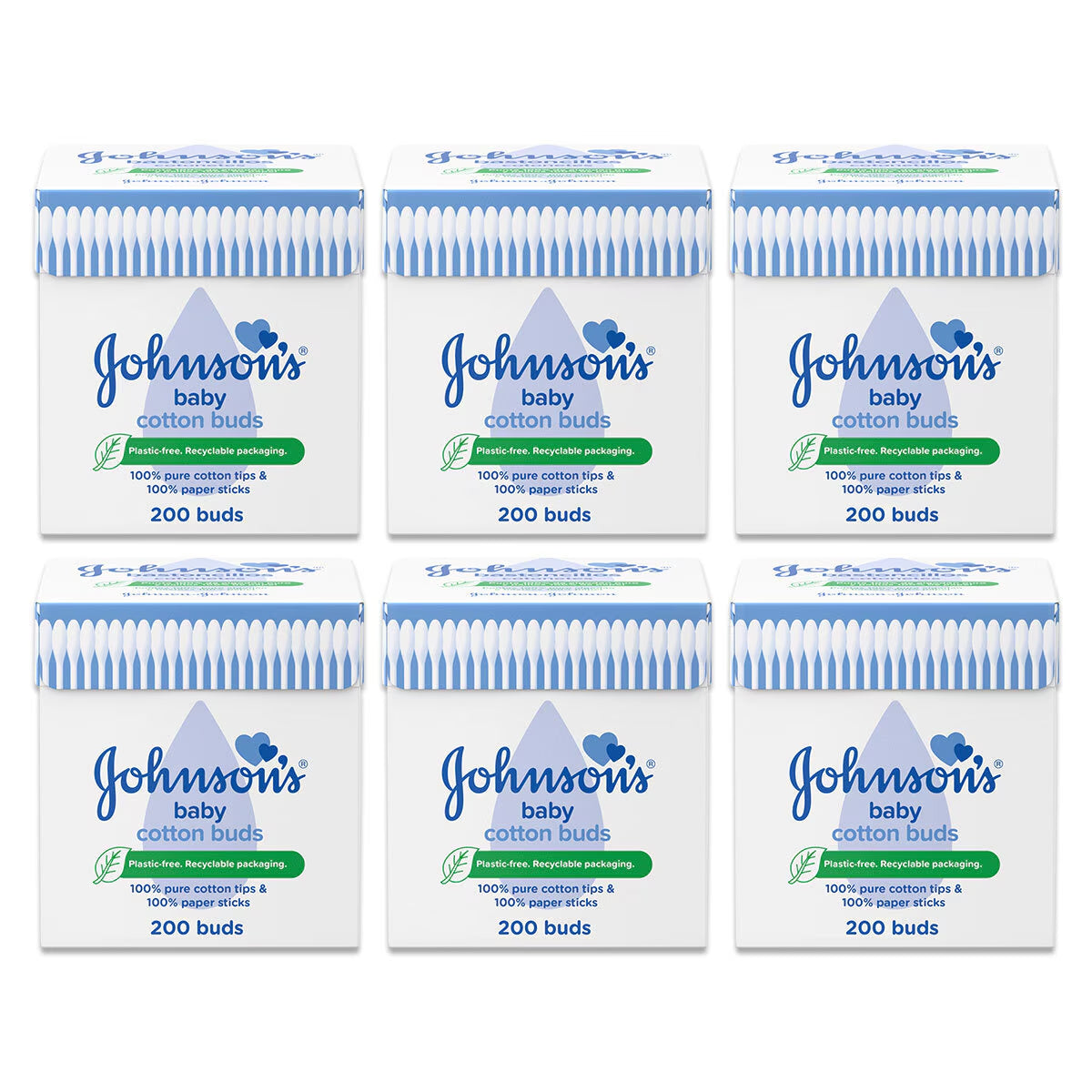 Johnson'S Cotton Buds, 6 X 200 Pack - Nonynana