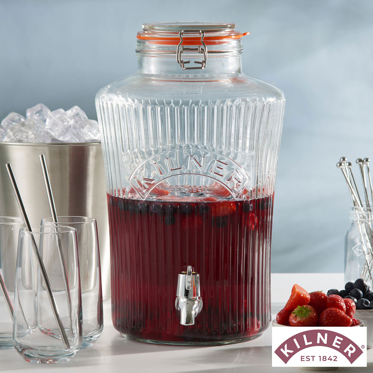 Buy now from NonynanaEssential  Kilner Drinks Dispenser, 8L Kilner