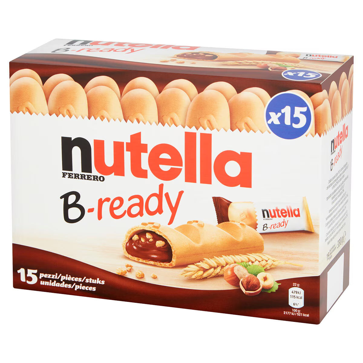 Nutella B-Ready, 15 X 22G - Nonynana