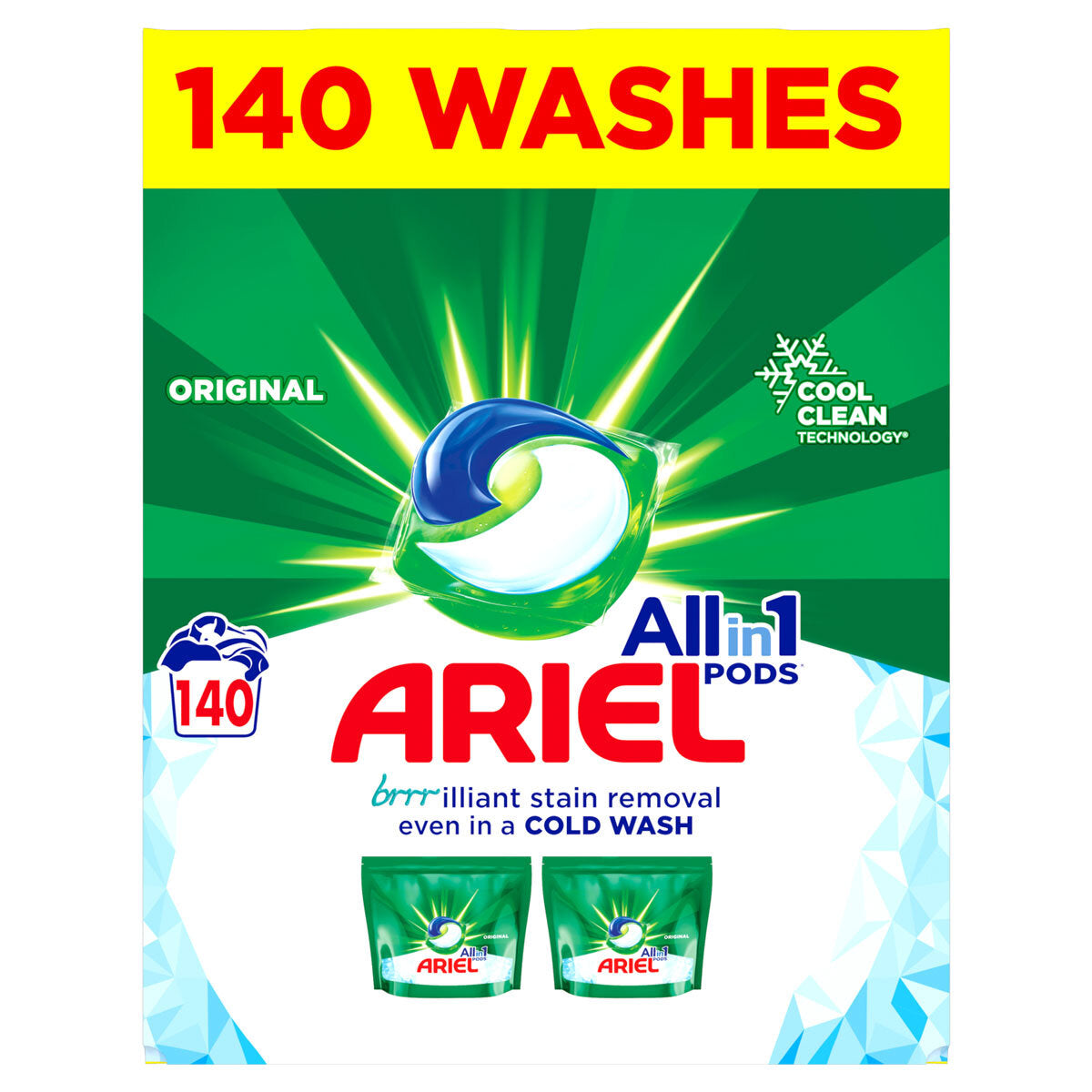 Buy now from NonynanaEssential  Ariel All in One Pods, 140 Wash Ariel