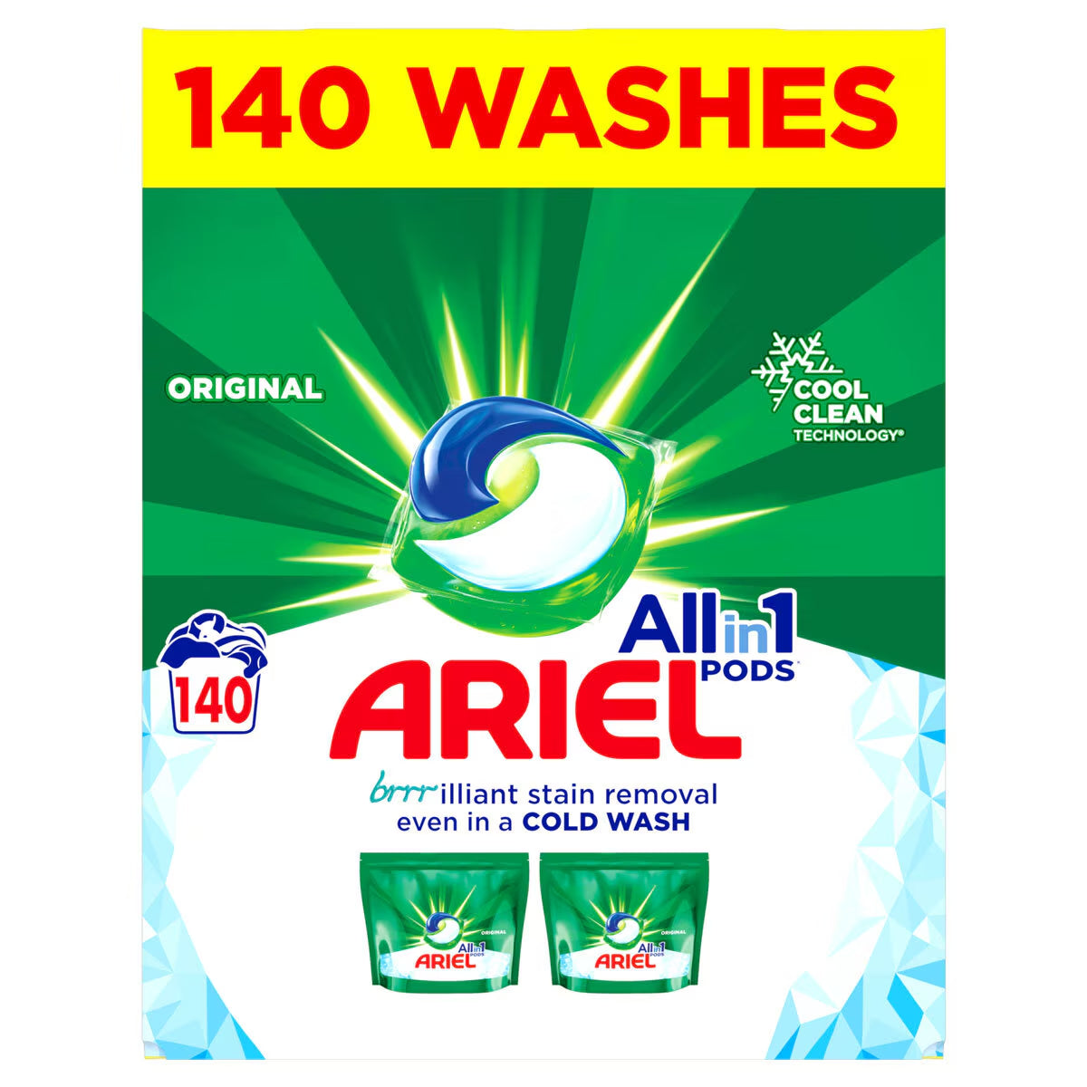 Ariel All in One Pods, 140 Wash - Nonynana