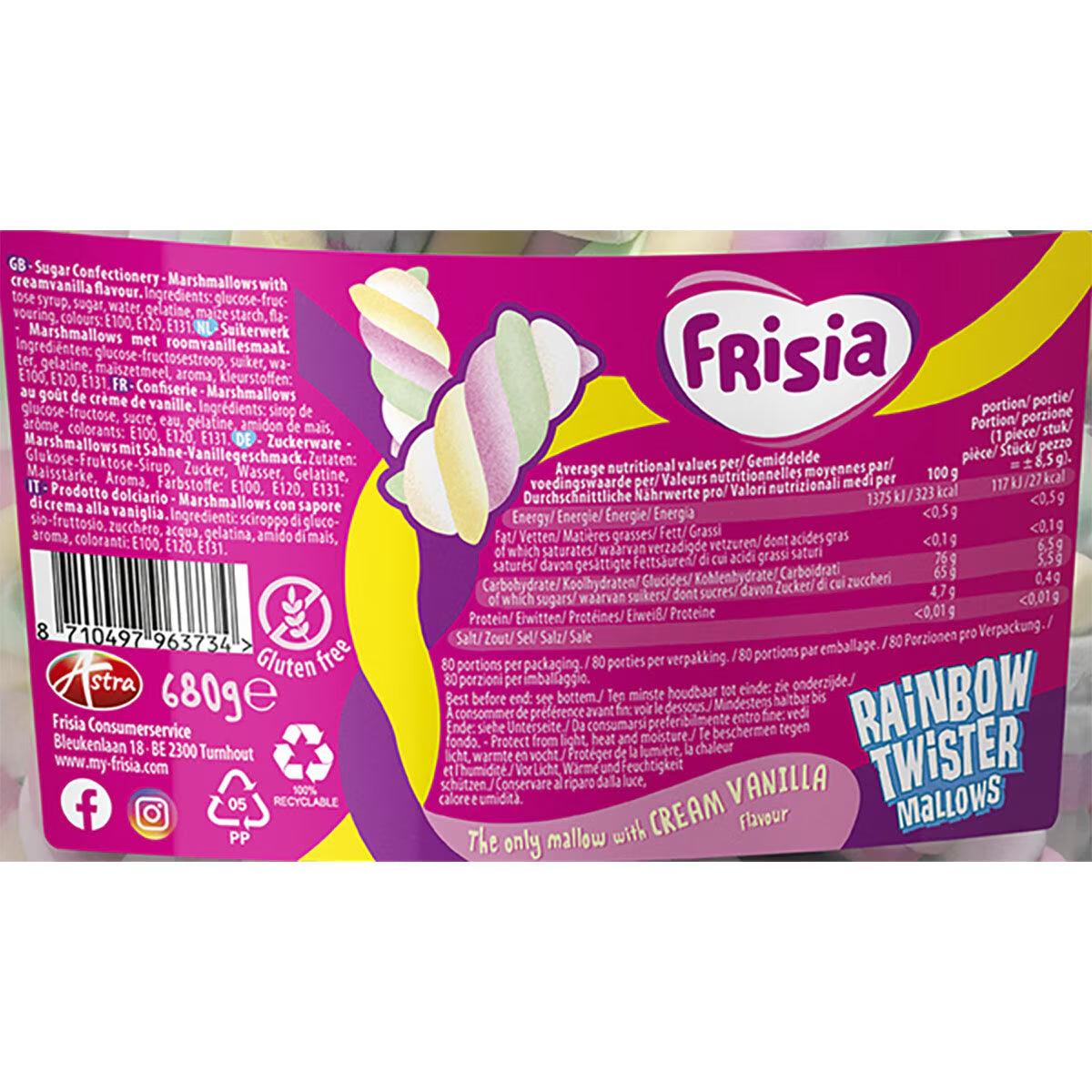 Buy now from NonynanaEssential  Frisia Rainbow Twister Mallows Drum, 680G Frisia