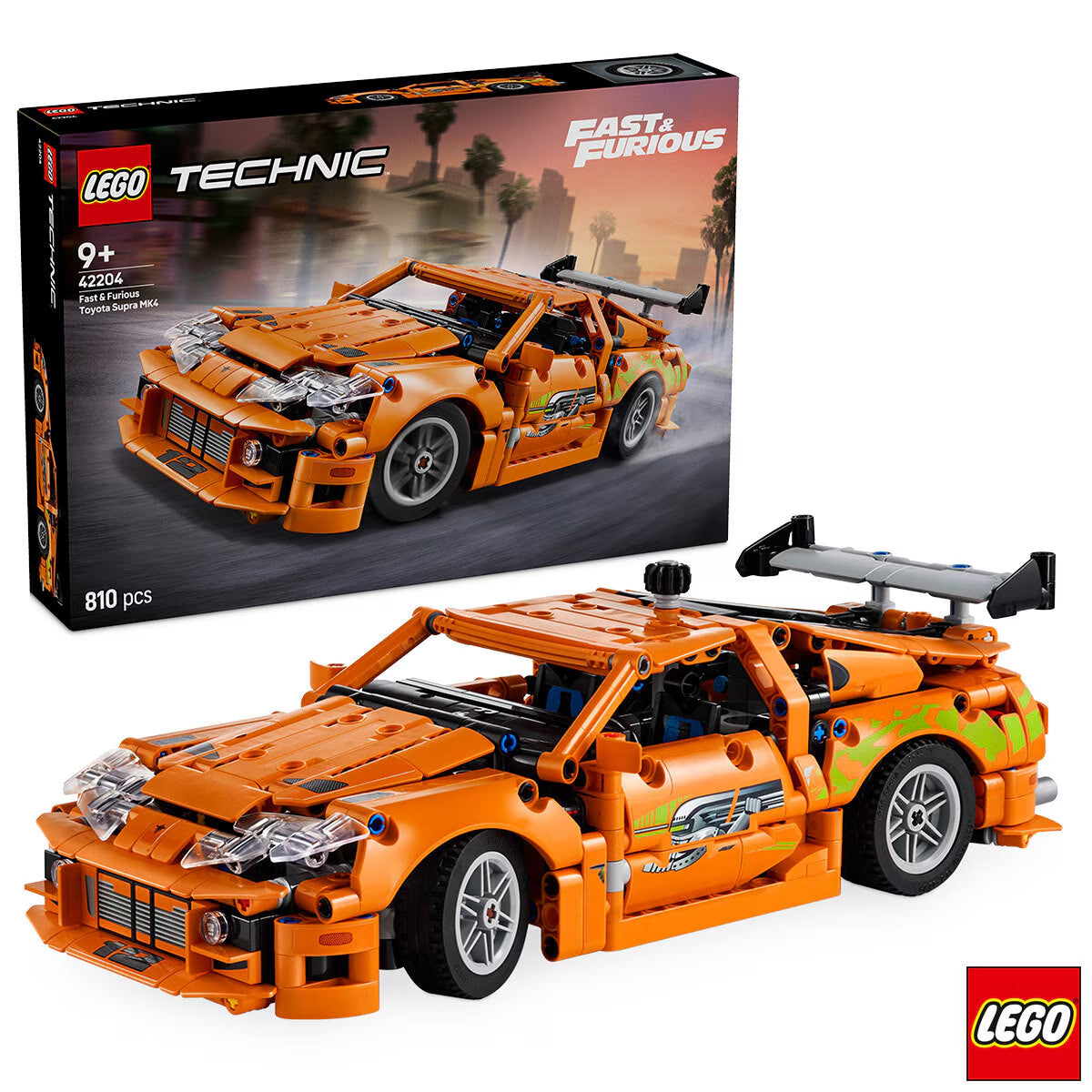 LEGO Technic Fast and Furious Toyota Supra MK4 - Model 42204 (9+ Years)