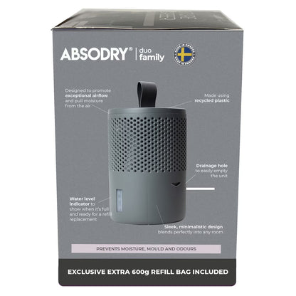 Absodry Moisture Absorber with 2 Refills – Stylish Dehumidifier for Home & Office - Nonynana