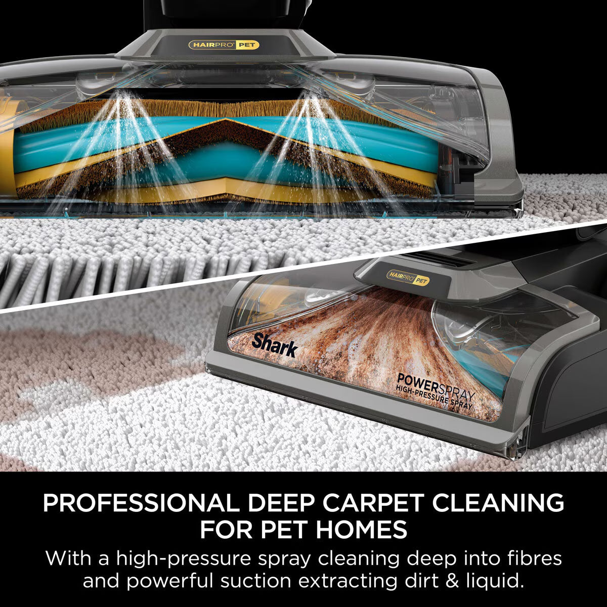 Shark Carpetxpert Hairpro Pet Deep Carpet Cleaner with Built-In Stainstriker, EX300UK