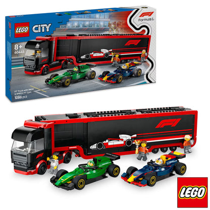 LEGO City F1® Truck with RB20 & AMR24 F1® Cars - Model 60445 (8+ Years)