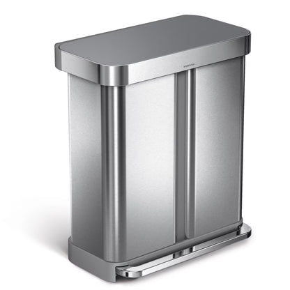 Simplehuman 58L Dual Compartment Pedal Bin - Nonynana