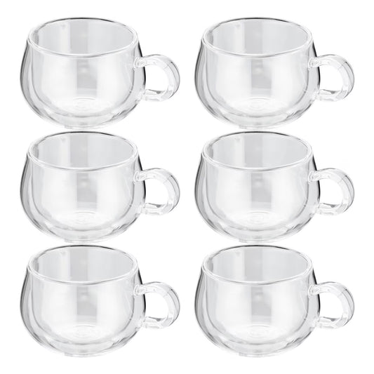 Judge Double Walled Cappuccino Glass Set, 225Ml, 6 Pack - Nonynana