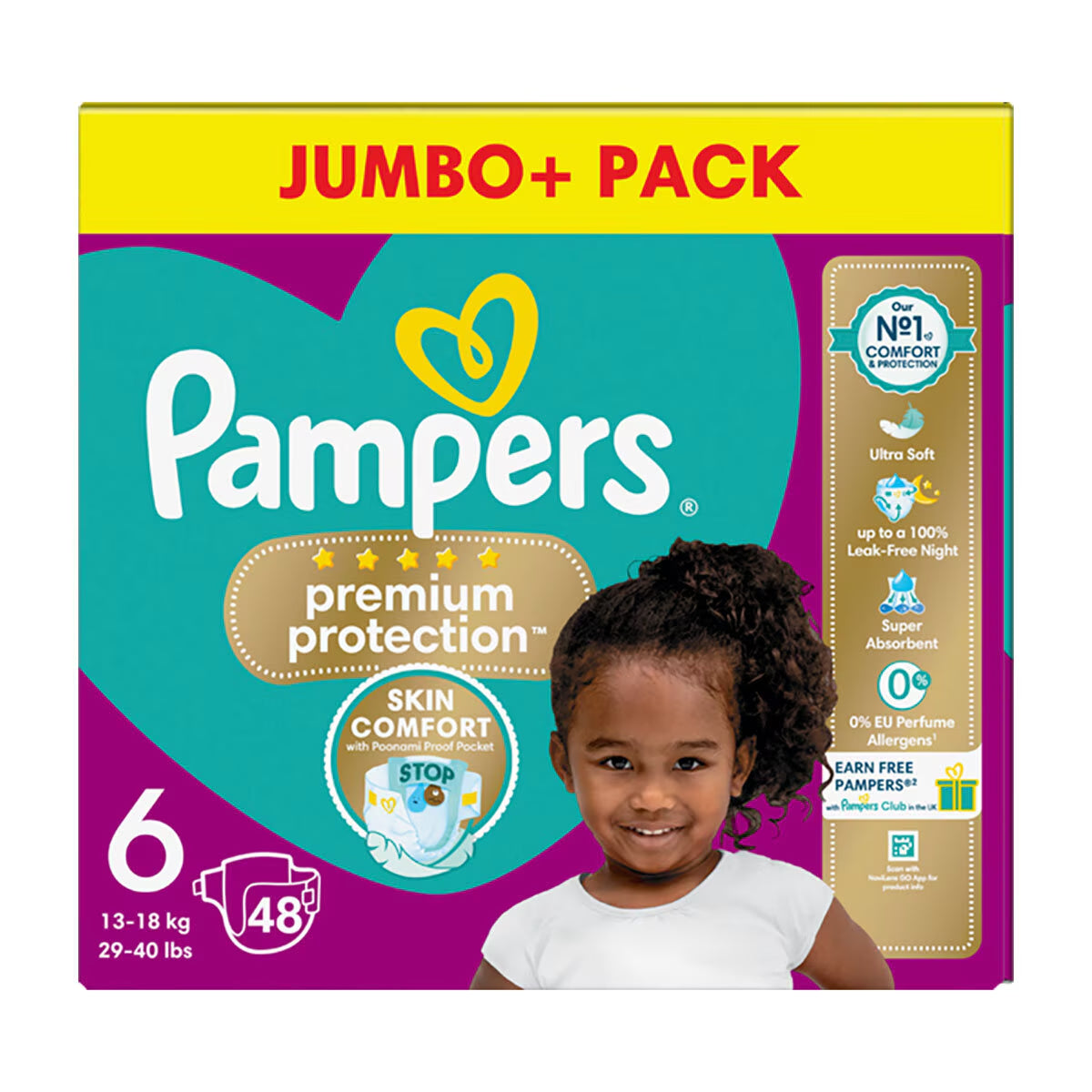 Pampers Premium Protection, Size 6, 48 Pack - Nonynana