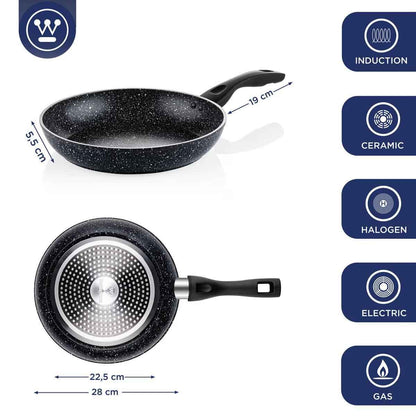 Westinghouse Non-Stick Frying Pan Set with Lids, 4 Piece - Nonynana