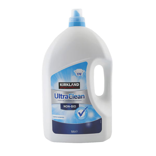 Kirkland Signature Ultra Clean Non Bio Laundry Liquid, 5L (178 Wash) - Nonynana