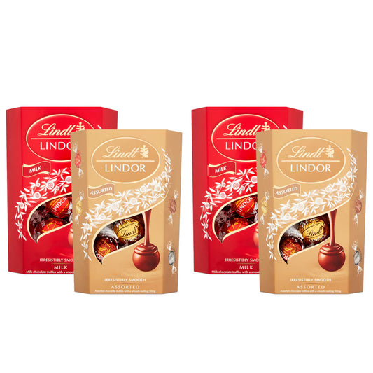 Lindt Lindor Chocolate Truffles in 4 Varieties, 4 X 200G - Nonynana