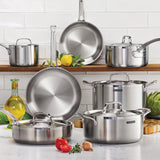 Buy now from NonynanaEssential  Tramontina Stainless Steel Cookware Set, 12 Piece Tramontina