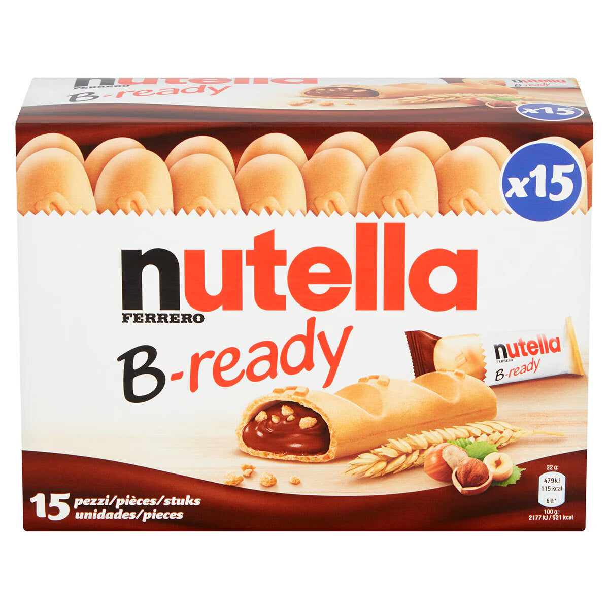 Nutella B-Ready, 15 X 22G - Nonynana