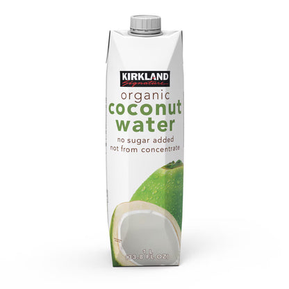 Kirkland Signature Organic Coconut Water No Added Sugar, 9 X 1L - Nonynana