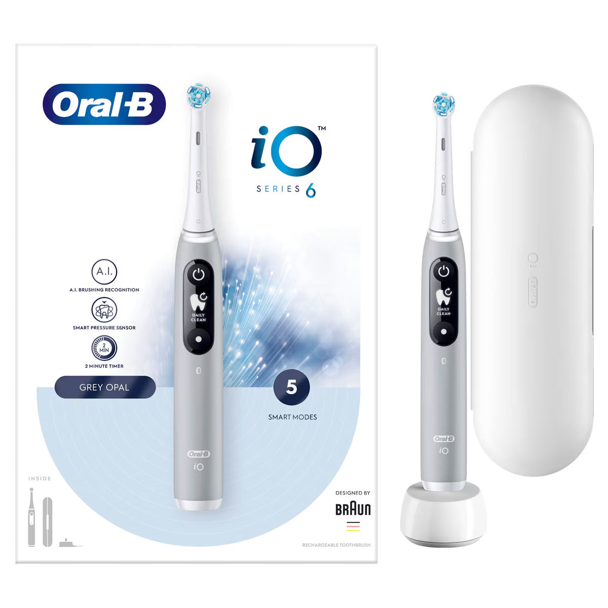 Buy now from NonynanaEssential  Oral-B Io Series 6 Ultimate Clean Electric Toothbrush, Grey Oral-B