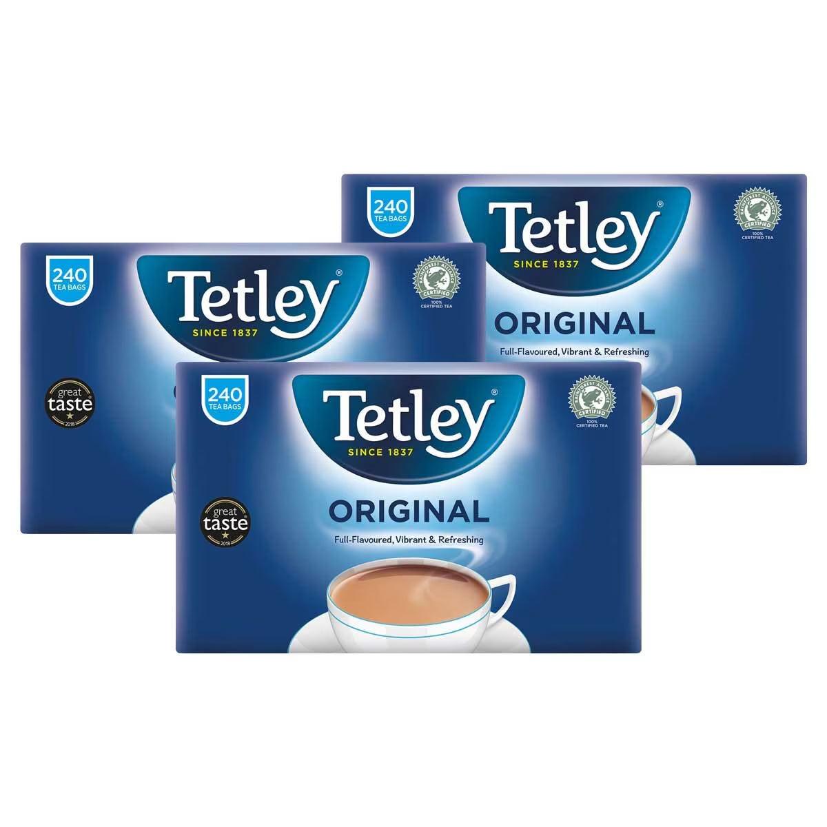 Buy now from NonynanaEssential  Tetley Original Tea Bags, 3 X 240 Pack Tetley