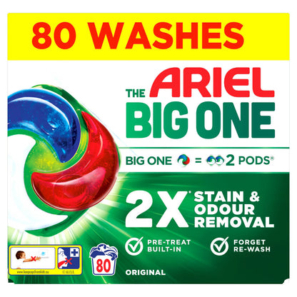 Ariel the Big One Laundry Liquid Pods Original, 80 Wash - Nonynana