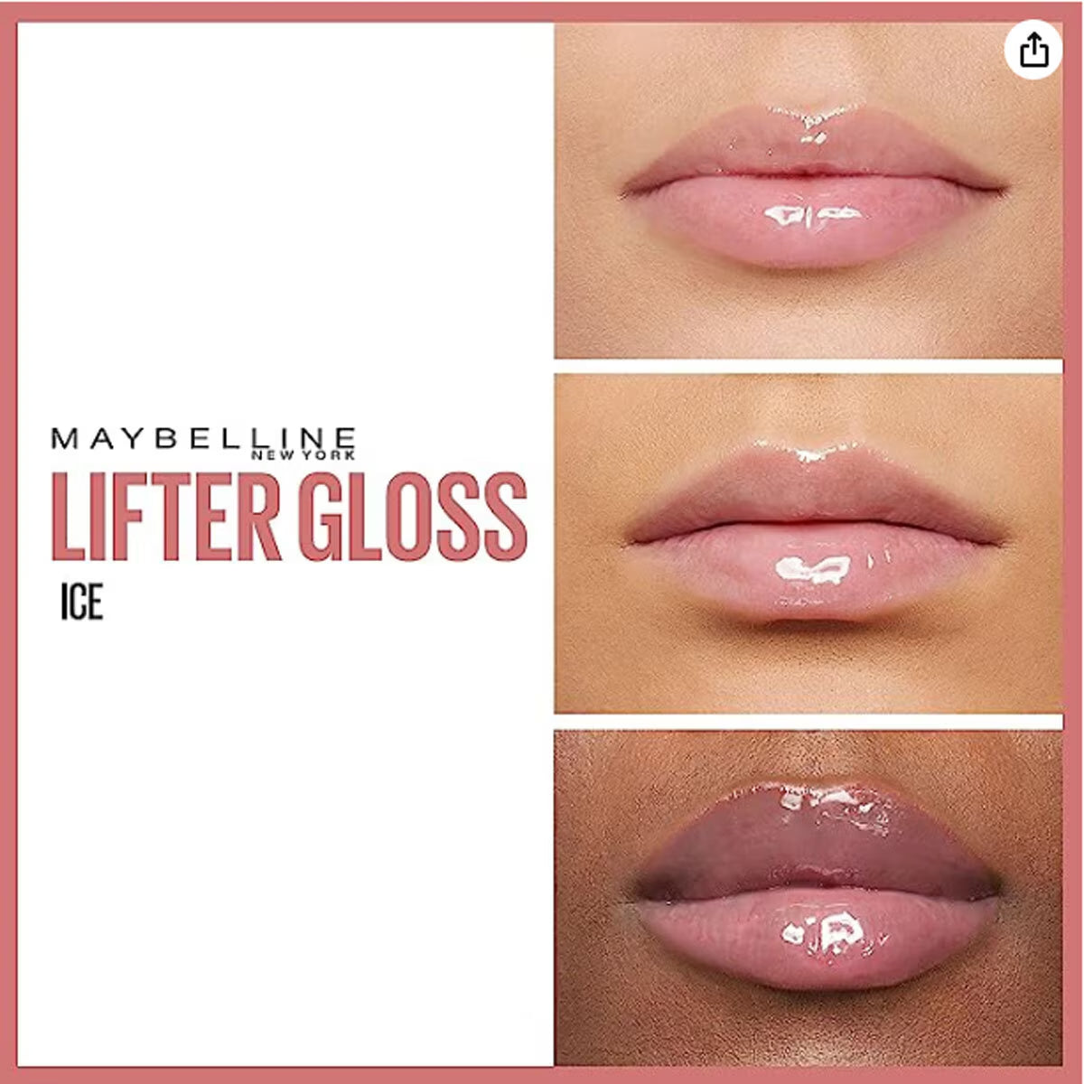 Maybelline New York 3 Pack Lifter Gloss, Ice, Moon & Reef - Nonynana