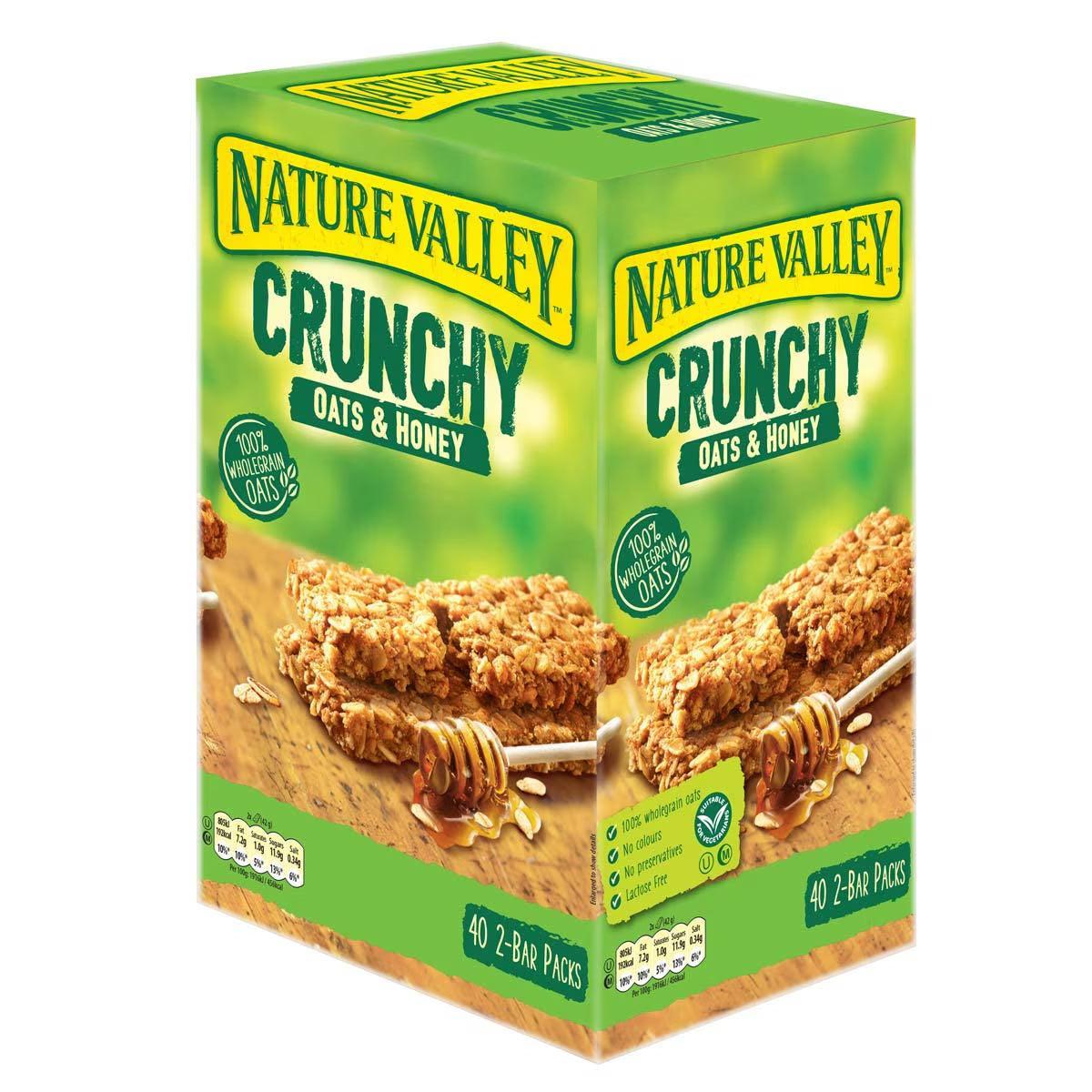 Buy now from NonynanaEssential  Nature Valley Crunchy Oats & Honey Bars, 40 X 42G Nature Valley