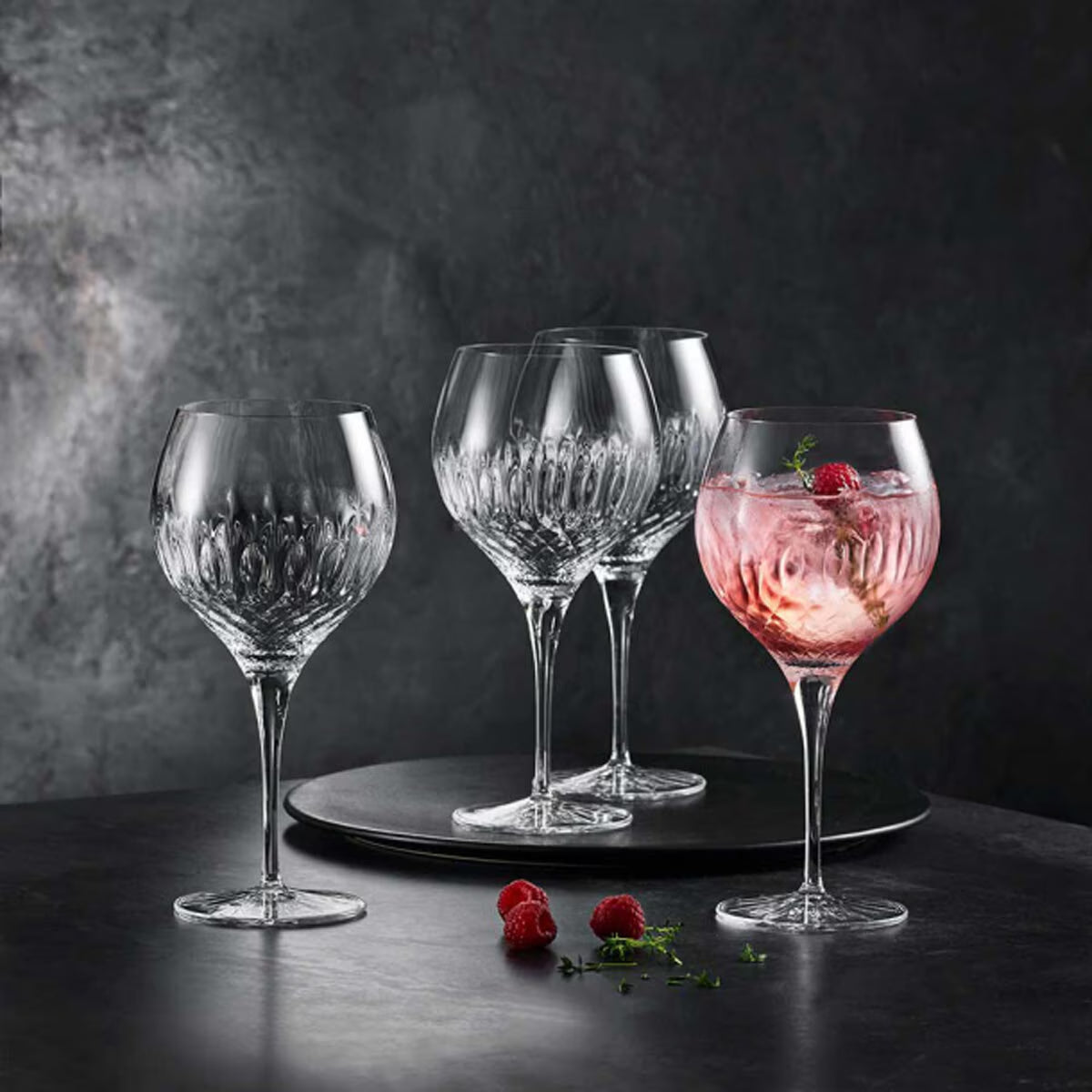 Luigi Bormioli Diamante Crystal Gin Glasses, 650Ml, 8 Pack - Nonynana