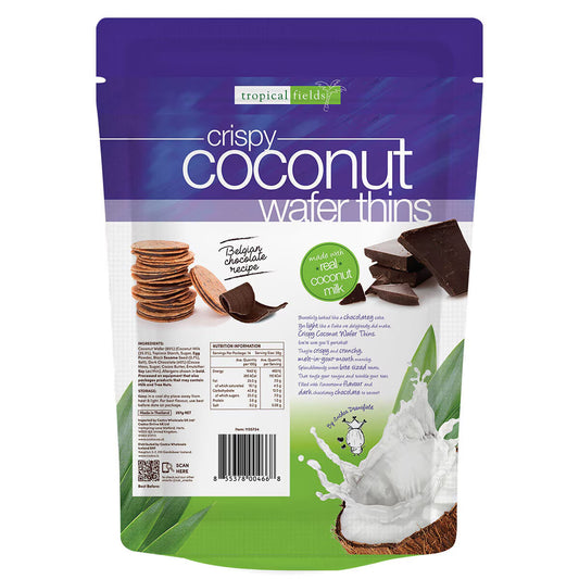 Tropical Fields Coconut Wafer Thins with Dark Chocolate, 397G - Nonynana