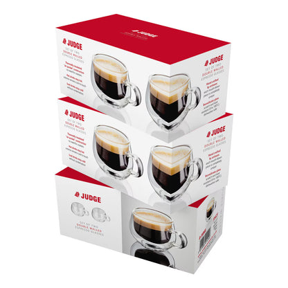 Judge Double Walled Espresso Glass Set, 75Ml, 6 Pack - Nonynana