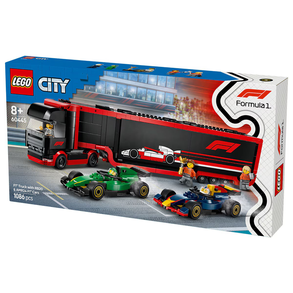 LEGO City F1® Truck with RB20 & AMR24 F1® Cars - Model 60445 (8+ Years)