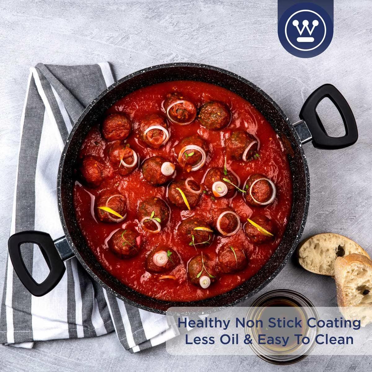 Buy now from NonynanaEssential  Westinghouse Low Non-Stick Casserole with Lid, 32Cm Westinghouse