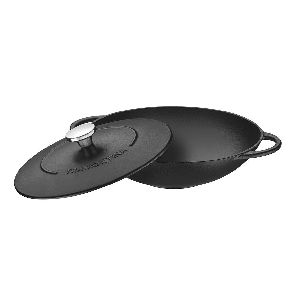 Buy now from NonynanaEssential  Tramontina Enameled Cast Iron Wok, 32Cm / 5.0L Tramontina