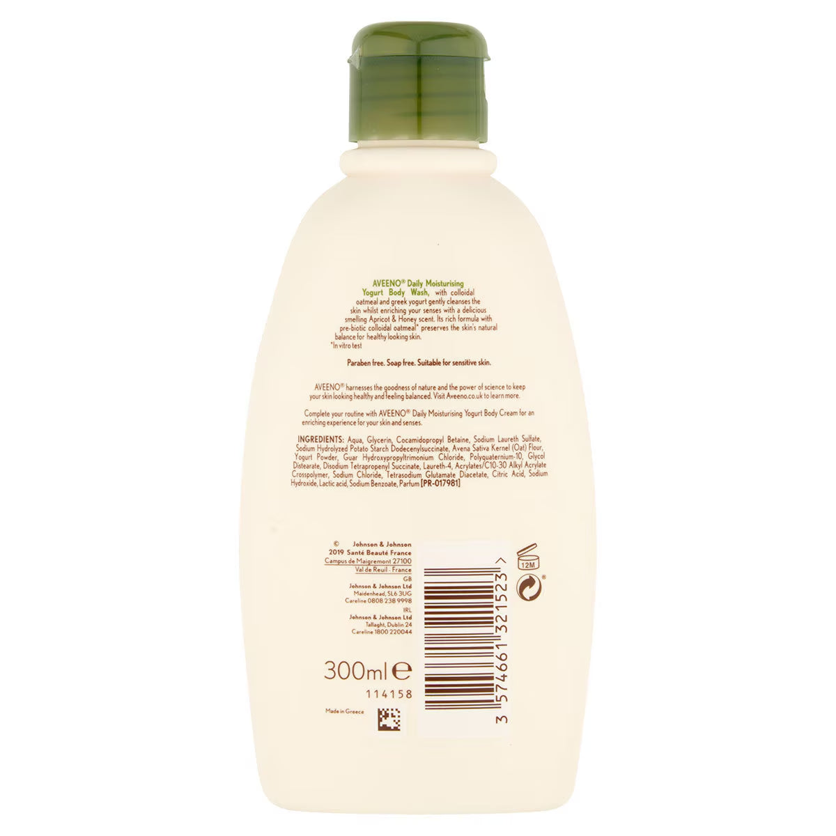 Aveeno Daily Moisturising Body Wash Apricot & Honey, 2 X 300Ml - Nonynana