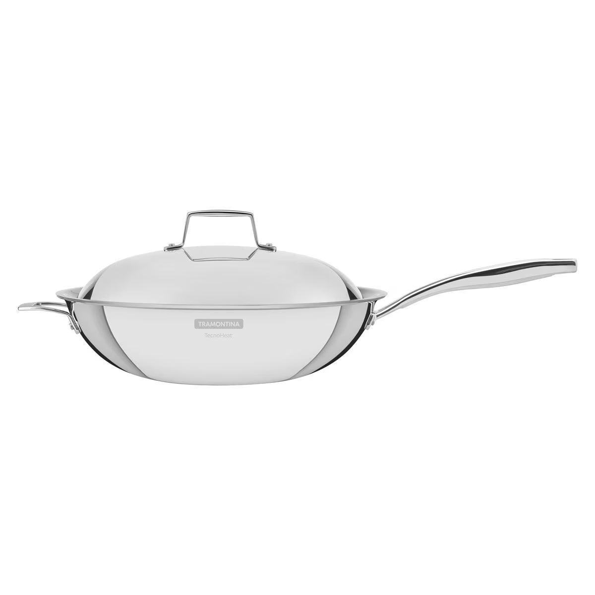 Buy now from NonynanaEssential  Tramontina Grano Non-Stick Wok with Lid, 32Cm / 5.2L Tramontina