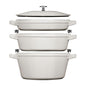 STAUB Stackable 3 Piece Pot Set in 3 Colours