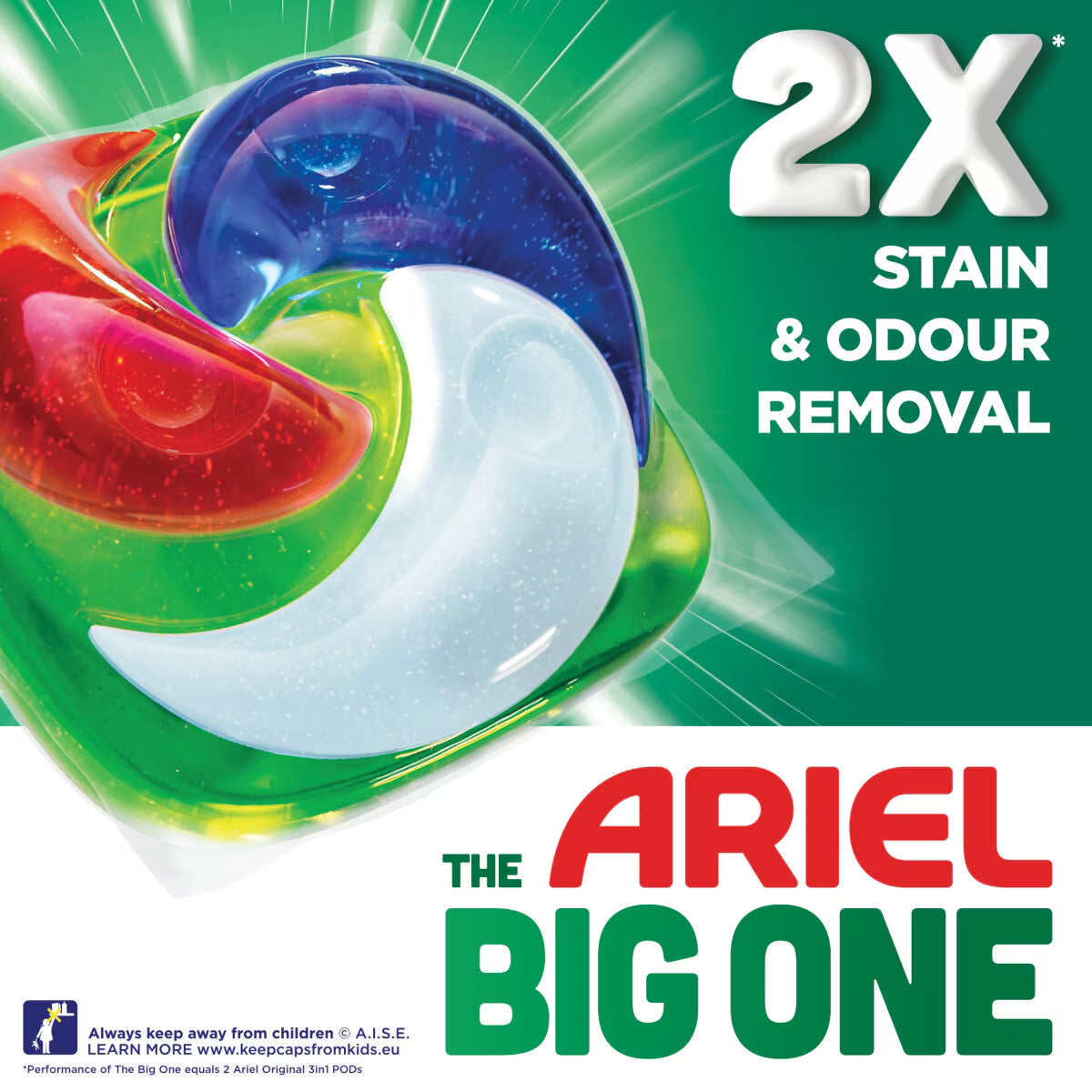 Ariel the Big One Laundry Liquid Pods Original, 80 Wash - Nonynana