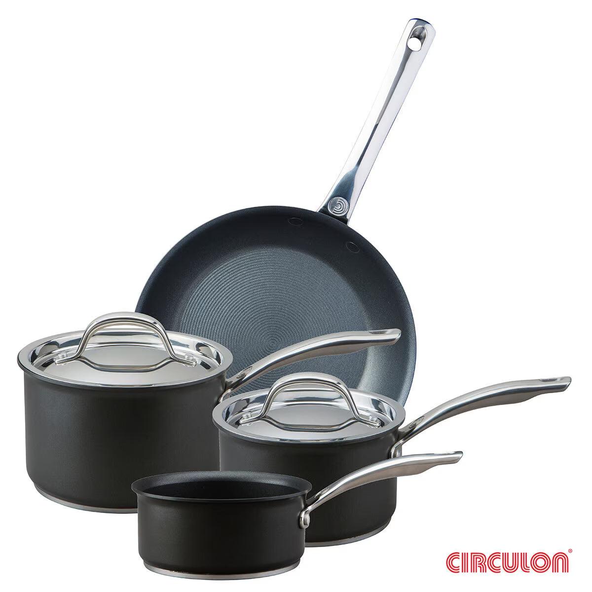 Buy now from NonynanaEssential  Circulon Excellence Cookware Set, 4 Piece Circulon