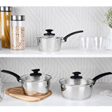 Buy now from NonynanaEssential  Tramontina Stainless Steel Saucepan Set, 3 Piece Tramontina