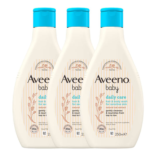 Aveeno Baby Hair & Body Wash, 3 X 400Ml - Nonynana