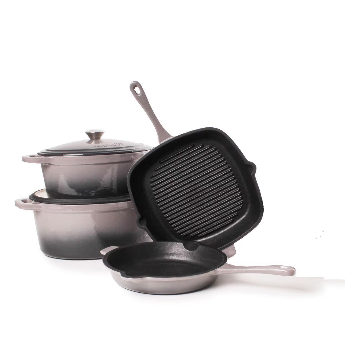 Buy now from NonynanaEssential  Berghoff Neo Cast Iron Cookware Set, 6 Piece BergHOFF