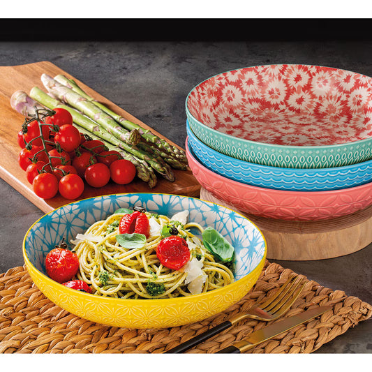 Signature Housewares Stoneware Serving Bowls, 4 Piece - Nonynana