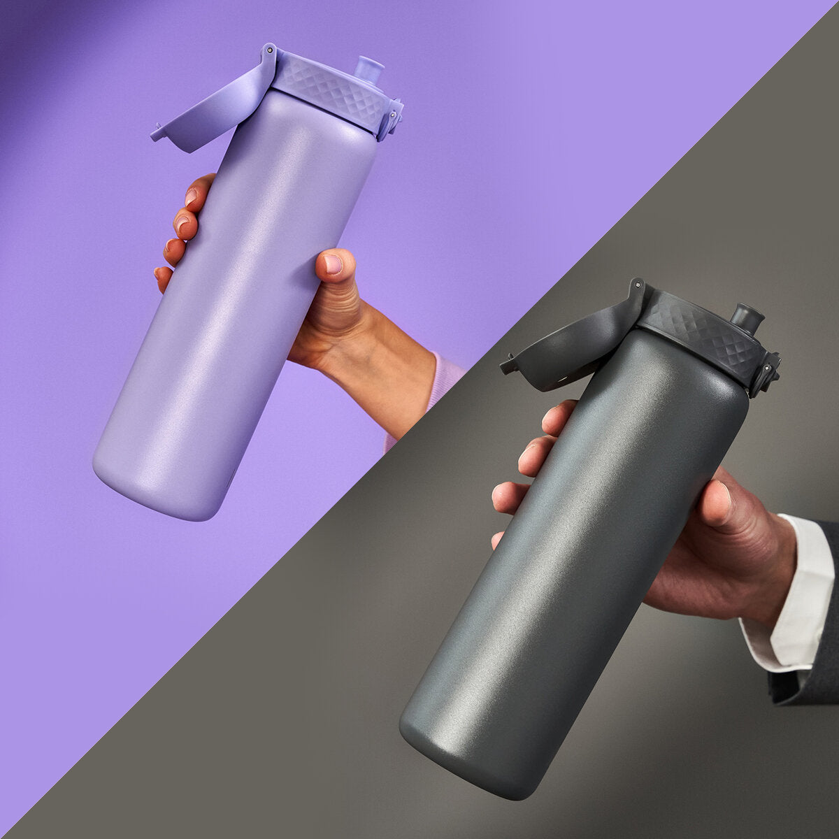 Buy now from NonynanaEssential  Ion8 Stainless Steel 1.2L Water Bottle, 2 Pack in Two Colour Combinations Ion8