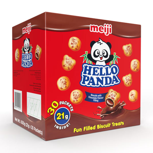 Hello Panda Chocolate Filled Biscuits, 30 X 21G - Nonynana