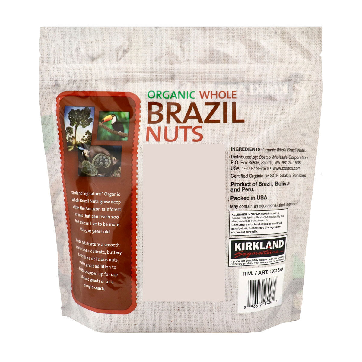 Buy now from NonynanaEssential  Kirkland Signature Organic Brazil Nuts, 680G Kirkland Signature