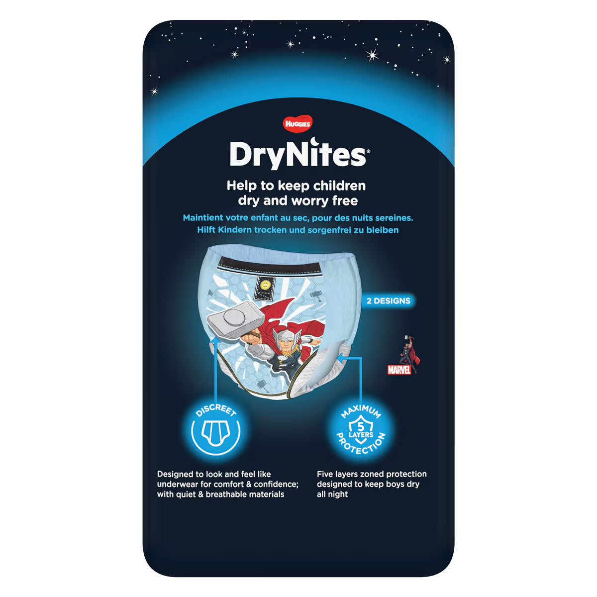 Huggies Drynites Pyjama Pants for Boys Years 4-7, 30 Pack