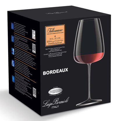 Luigi Bormioli Talismano Crystal Bordeaux Glasses, 700Ml, 8 Pack - Nonynana