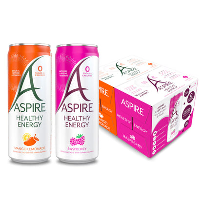 Aspire Mango Lemonade and Raspberry, 12 X 330Ml - Nonynana