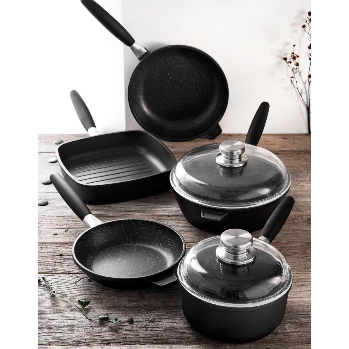 Buy now from NonynanaEssential  Berghoff Champion Eurocast Cookware Set, 7 Piece BergHOFF