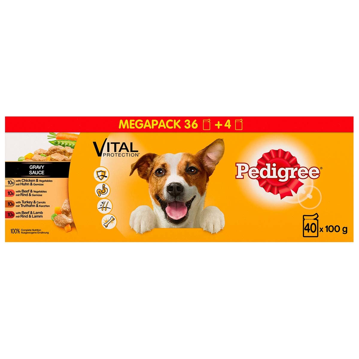 Pedigree Variety Pouch in Gravy, 40 X 100G - Nonynana