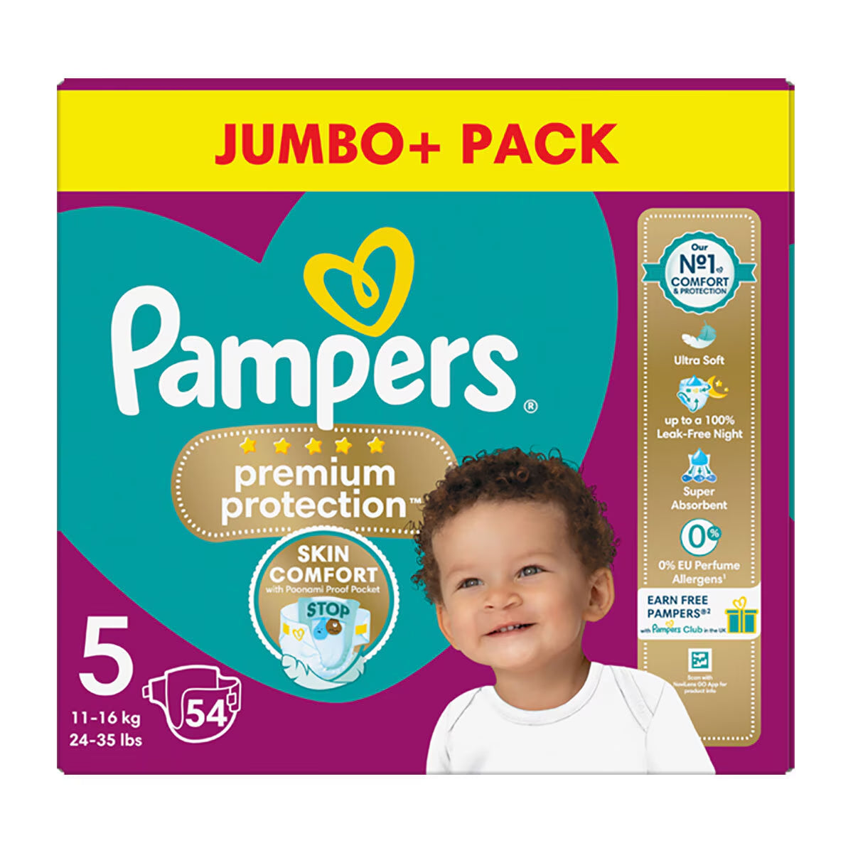 Pampers Premium Protection, Size 5, 54 Pack - Nonynana