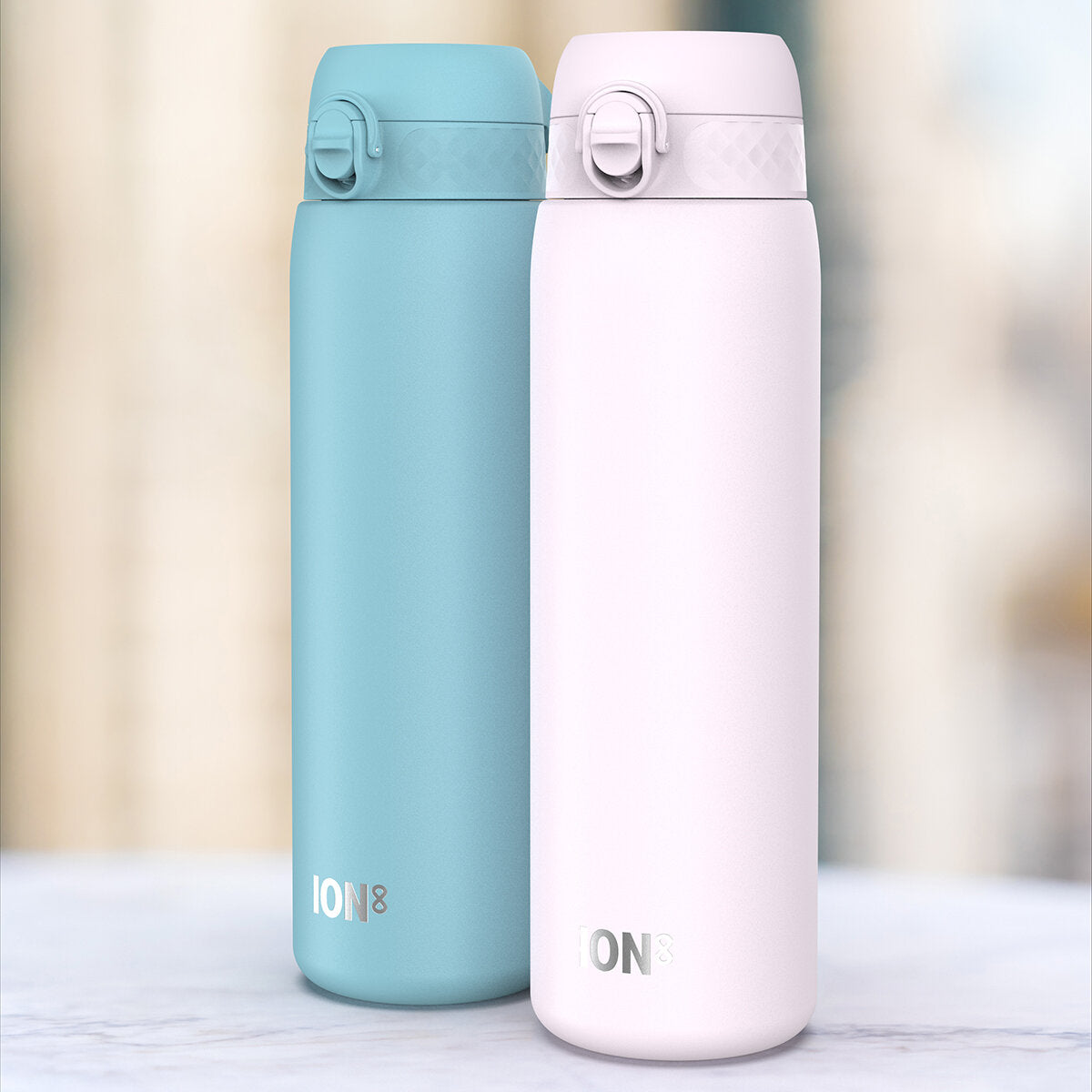 Buy now from NonynanaEssential  Ion8 Stainless Steel 1.2L Water Bottle, 2 Pack in Two Colour Combinations Ion8