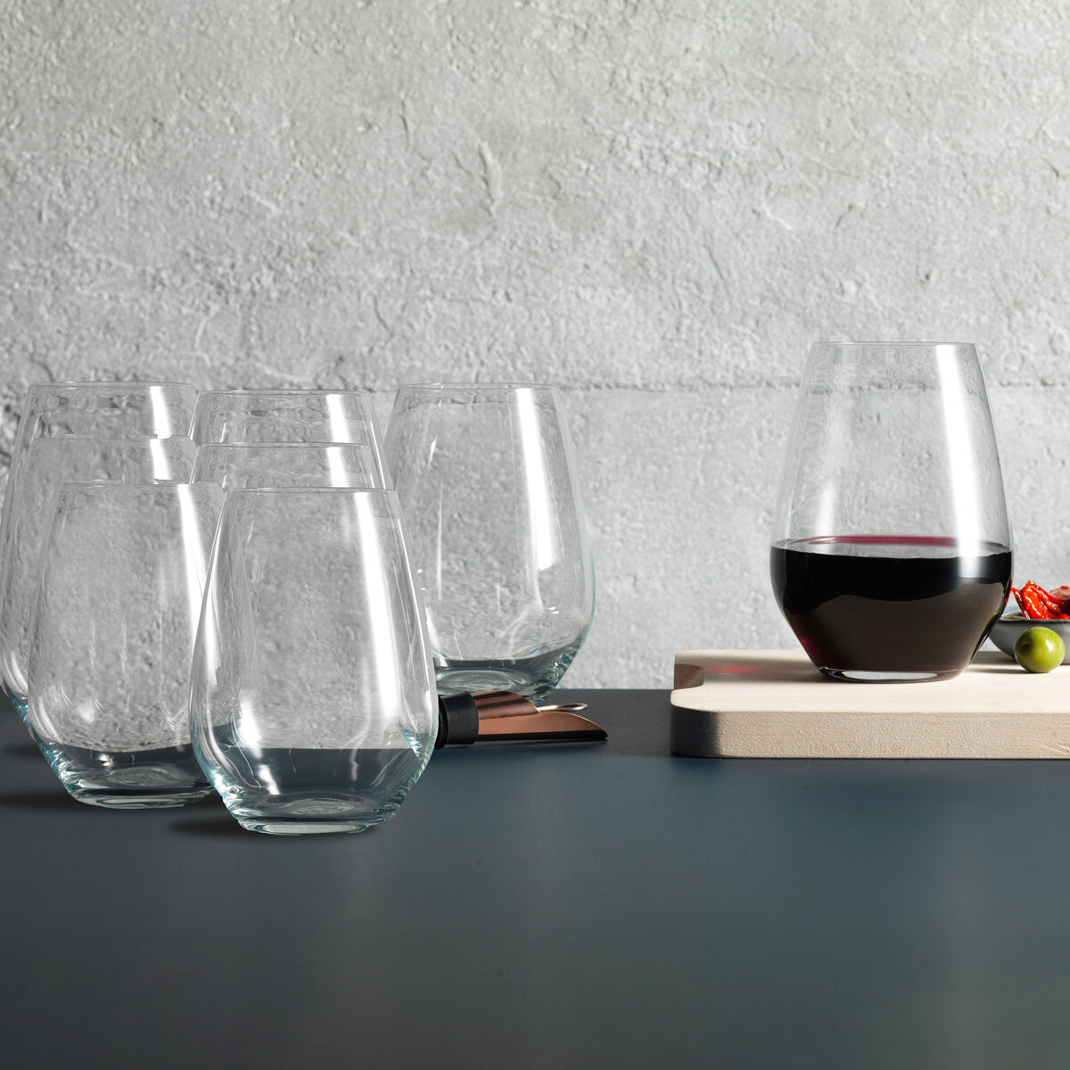 Buy now from NonynanaEssential  Judge Crystalline Stemless Wine Glasses, 540Ml, 8 Pack Judge